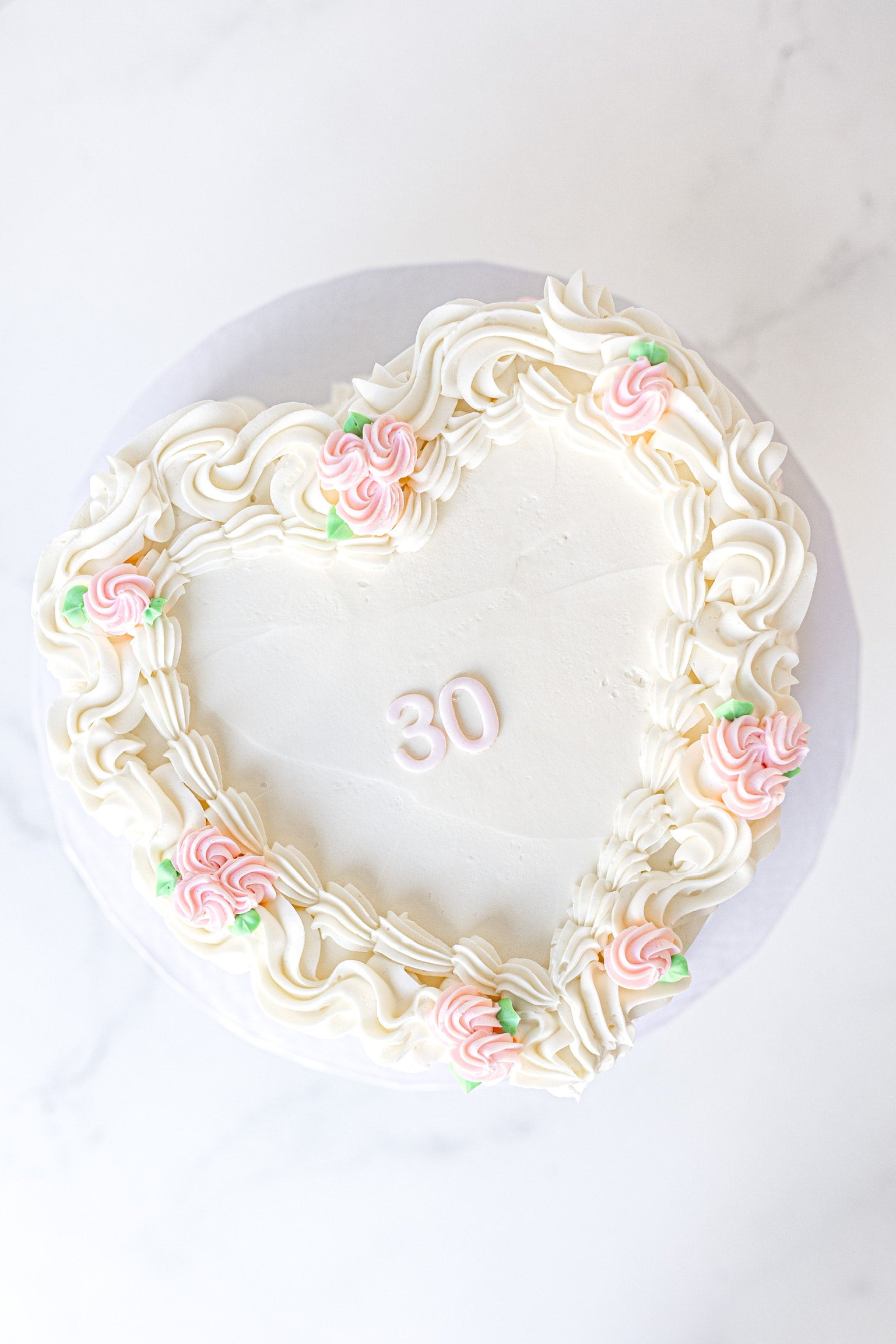 Vintage Floral Heart Cake | Hapa Bakery