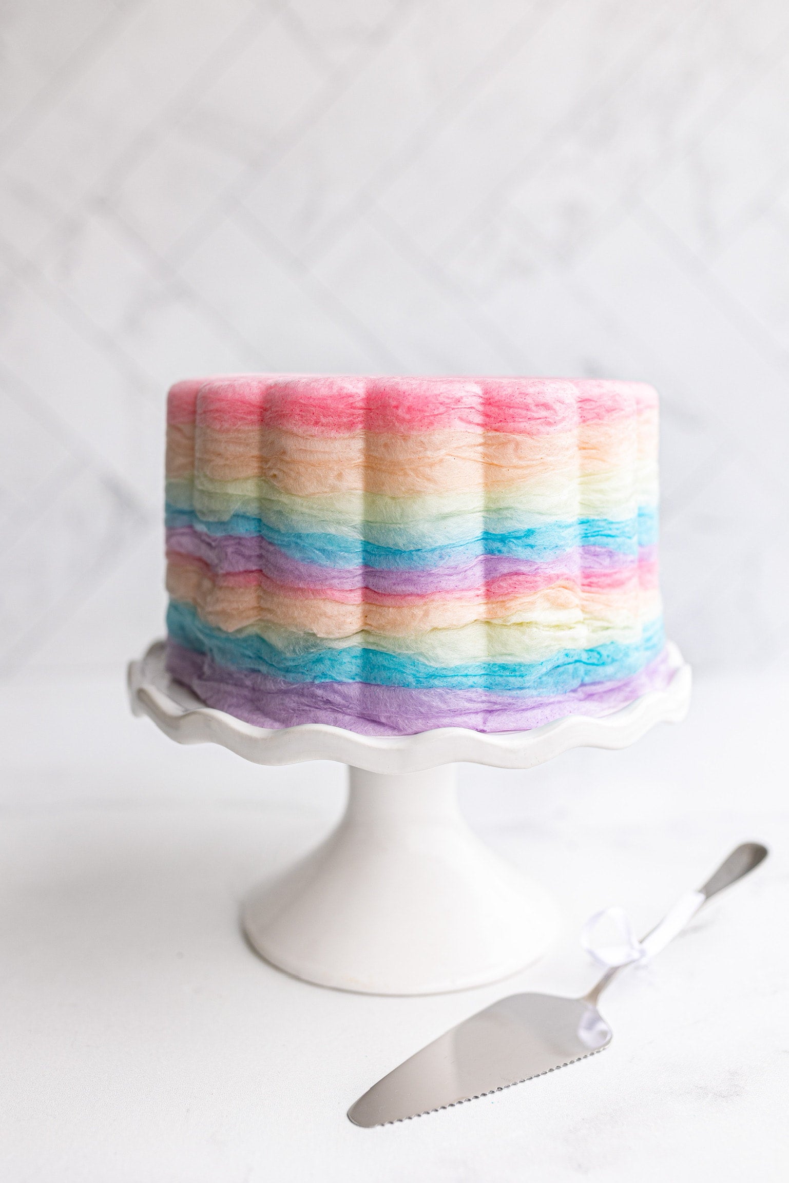 Rainbow 5 Layer Cake (Pink Top) – Cotton Candy Cravings