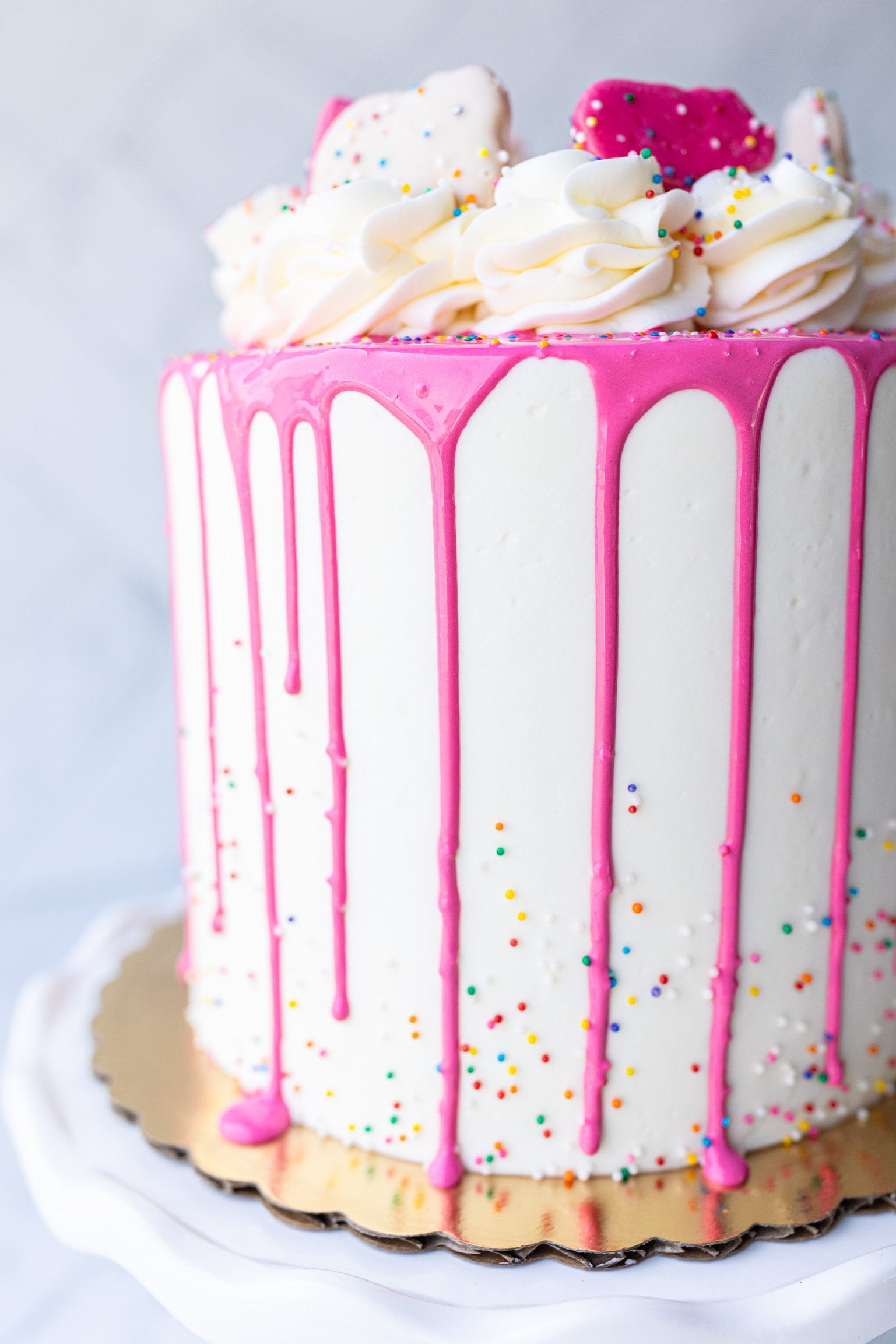 Pink Ombré Drip Layer Cake | 14th birthday cakes, Pretty birthday cakes, Drip  cakes