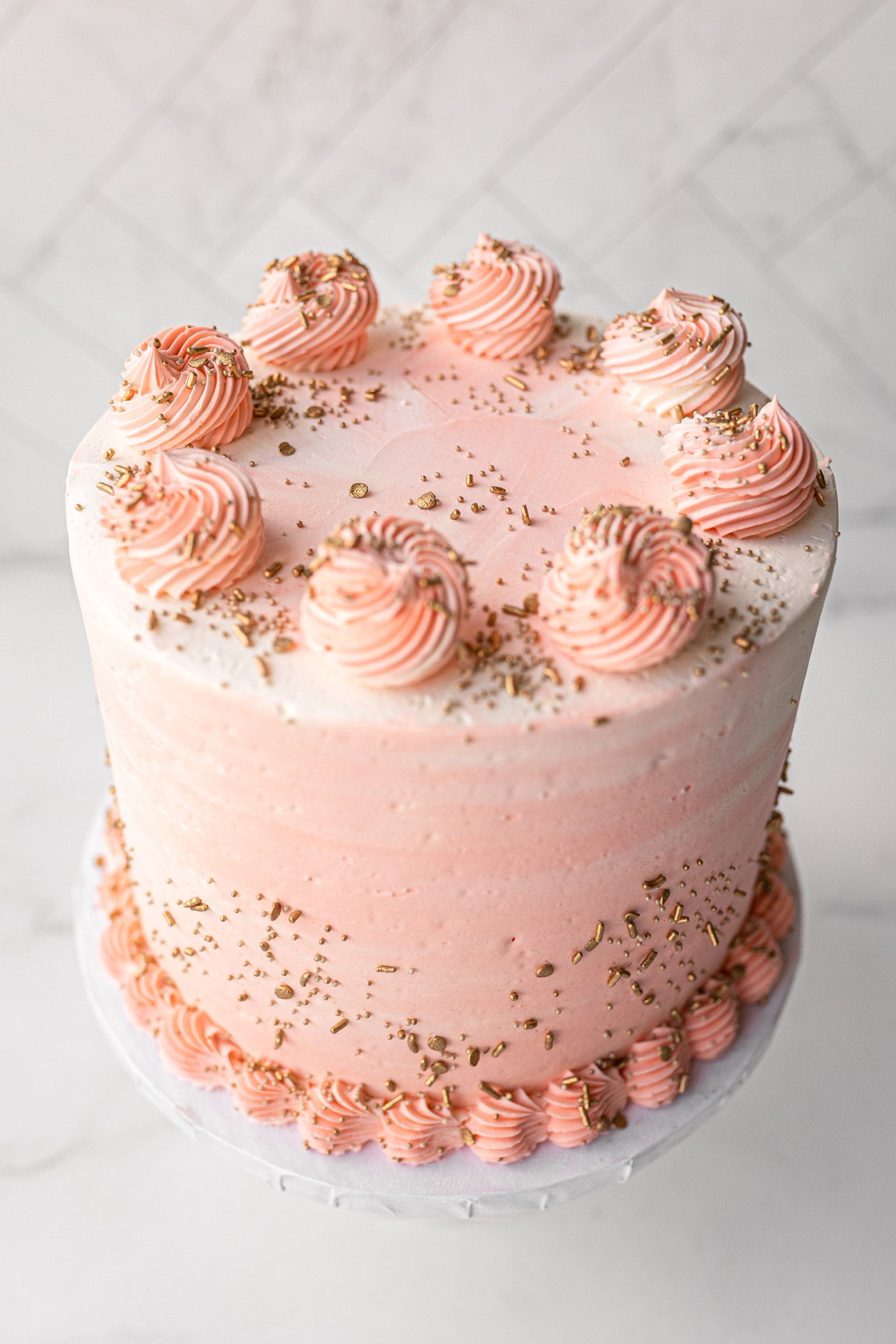 Pink Buttercream Cake With Roses, 57% OFF | eestectirana.org