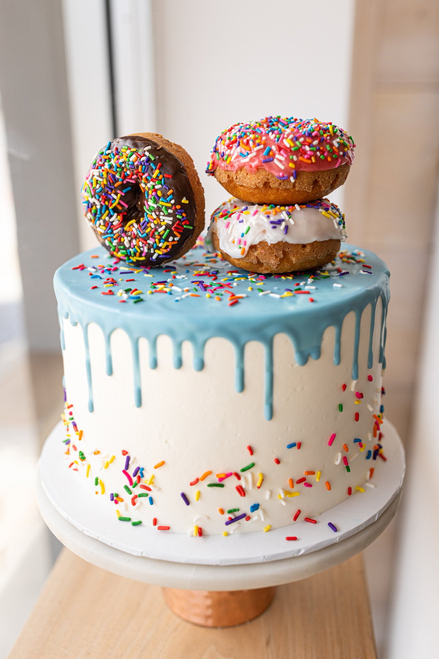 Chocolate Donut Birthday Cake - Cake House Online-happymobile.vn