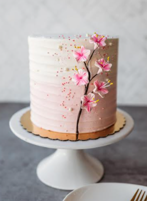 A Lovely Cherry Blossom Quinceanera Theme | Cherry blossom wedding cake, Cherry  blossom cake, Anime cake